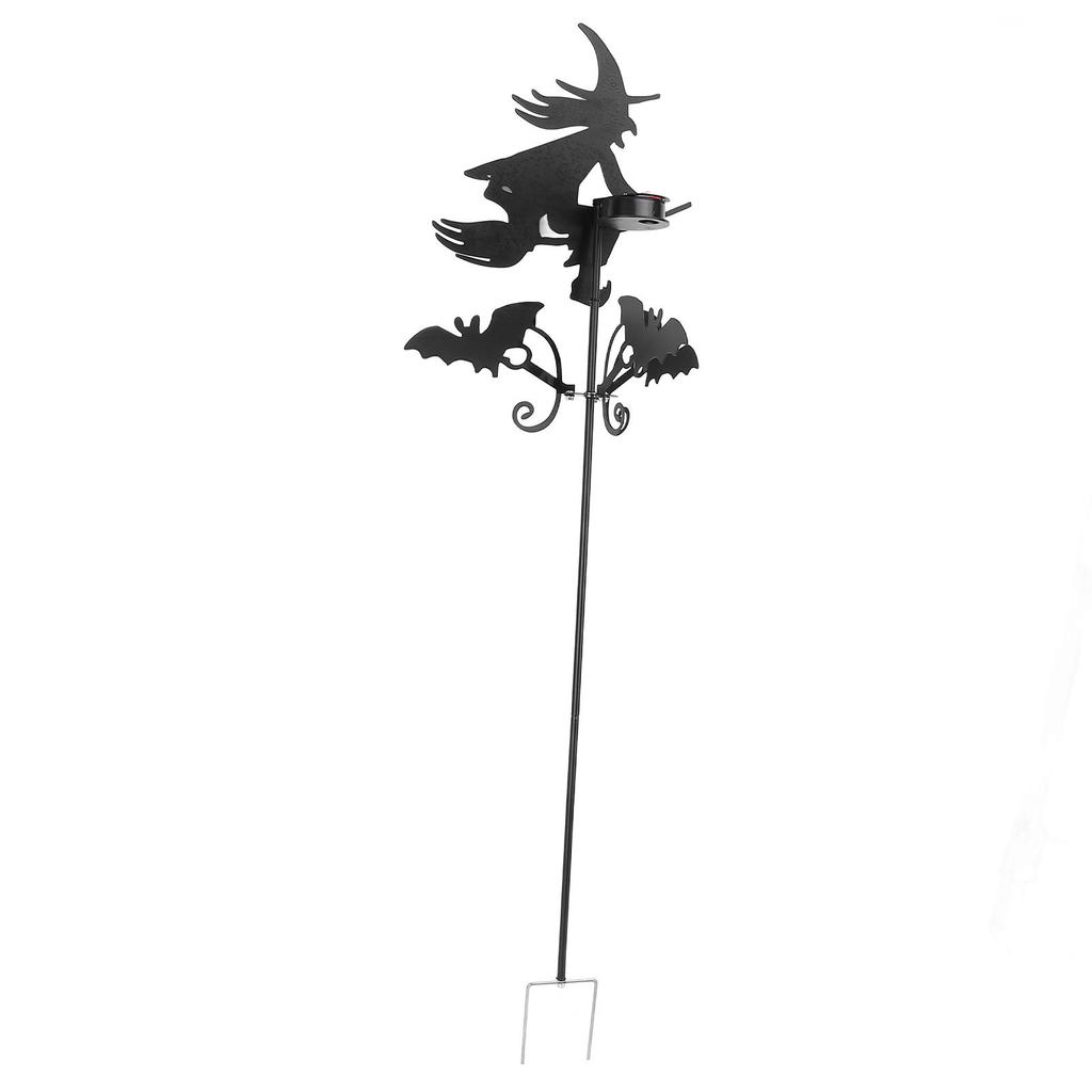 Witch Weather Vane Iron 360 Degree Rotation Bat Witch Vane Decor for Yard and Garden