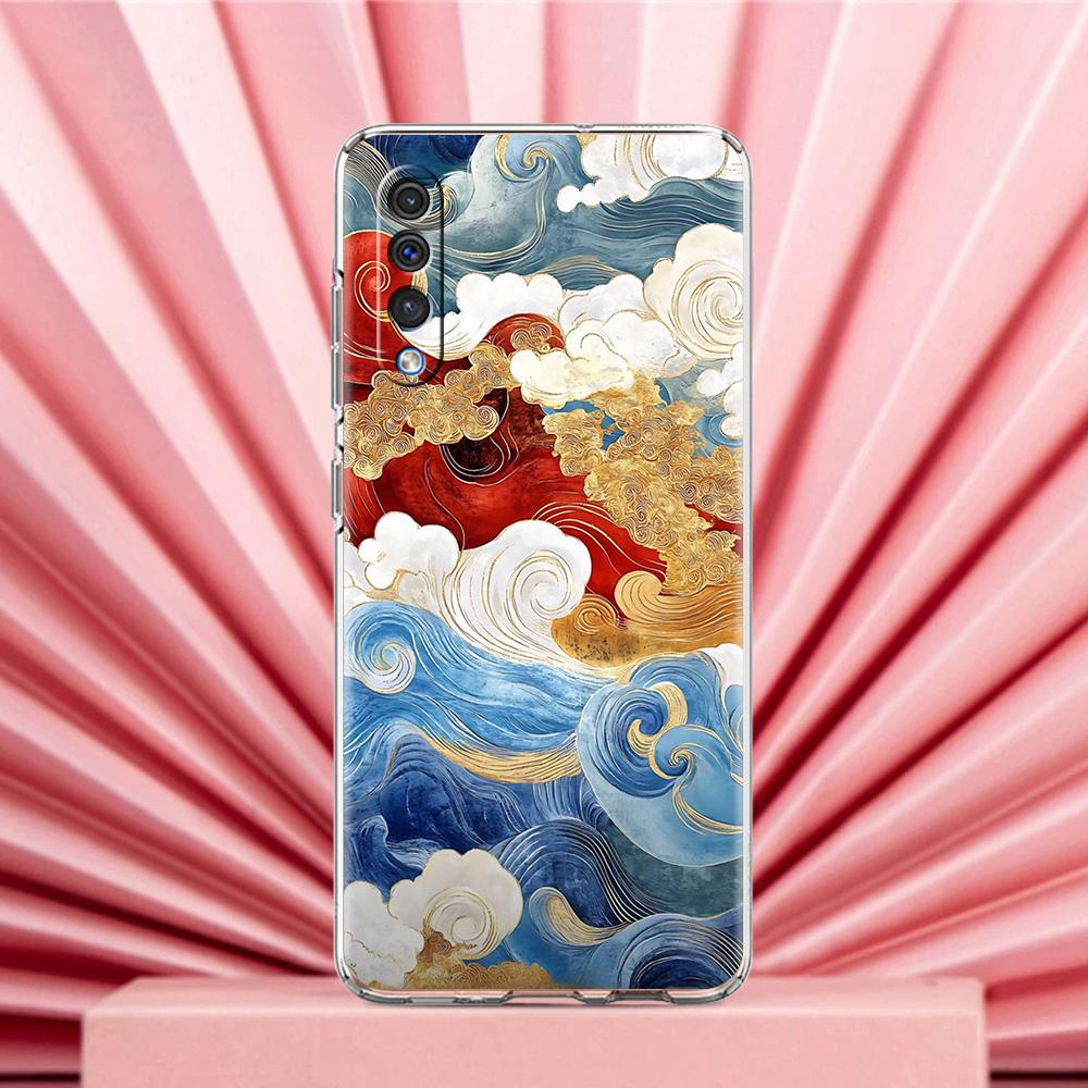 Case For Samsung A56 A36 A26 A24 A16 A14 A12 A32 A50 A70 A22 A40 A34 A54 A42 A52 5G A04s A06 Cover Japanese Style Art Japan