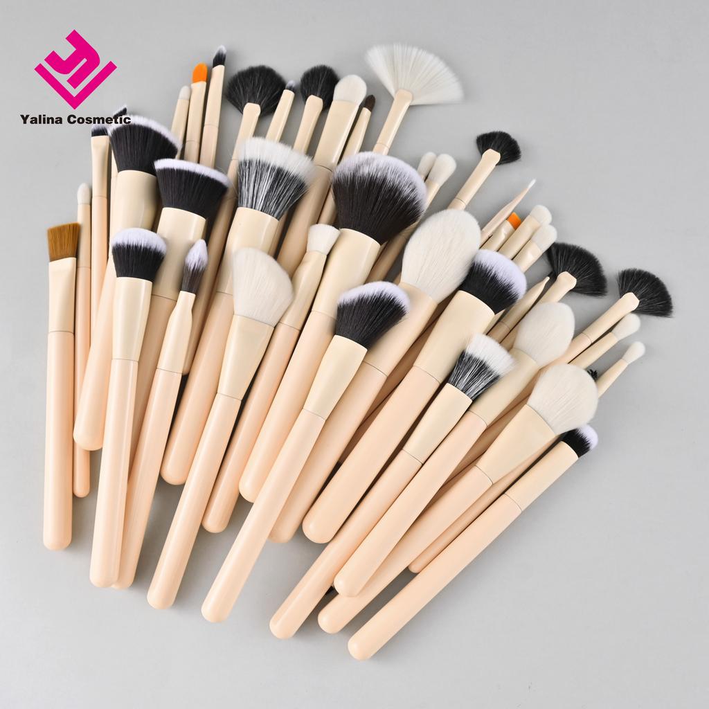 Private Label 42pcs Premium Synthetic Foundation Powder Makeup Brush Set With Bag