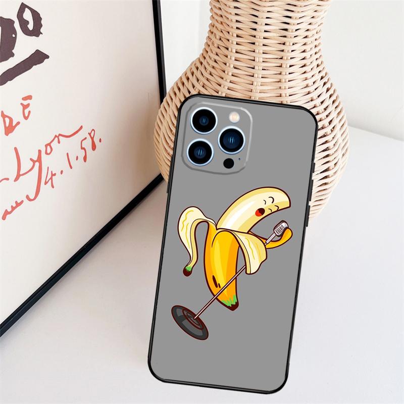 Memes Cartoon Funny Banana Phone Case For iPhone 17 Pro Max 16 15 11 13 12 14 Pro Max Mini 15 16 Plus 16e 17 Air Cover