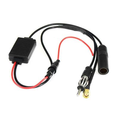 1Pc FM/AM DAB + Antenna per auto Antenna Splitter Cavo Adattatore Amplificatore di segnale radio Antenna Booster di segnale 88-108 MHz