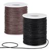 2 Role 2 Culori Șnururi din Bumbac Cerat, Sfoară Artizanală pentru Macrame pentru Realizarea Bijuteriilor, Culoare Mixtă, 1mm, aproximativ 100 yarzi/rolă(300 picioare/rulou), 1 rolă/culoare