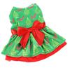 Hunde Kleid Mode Niedliches Weihnachtsbaum Muster Welpen Sommerkleid für Weihnachtsfeier Täglich L