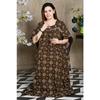 Damen Bedrucktes Baumwoll-Nachthemd Indisch Schönes Nachtwäsche Maxi Nachthemd Kleid