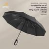 Automatic Umbrella for Men Women Fully Automatic Folding Large Rib Strong Sunshade Double Umbrella with Ring Buckle Design