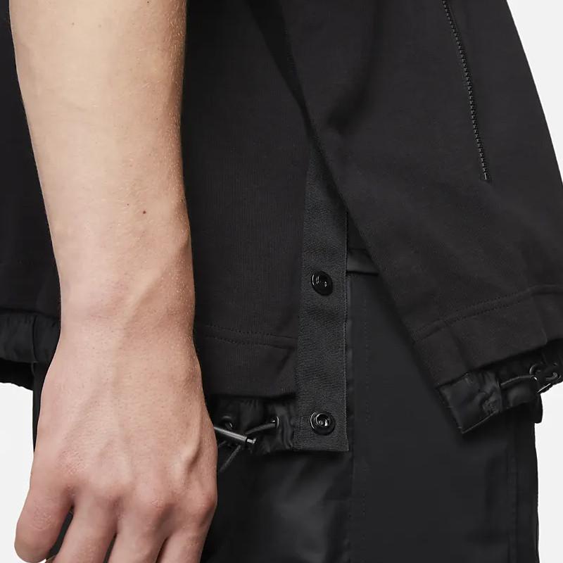 Nike Sacai Collaboration Small Logo Pocket Drawstring Short Sleeve T-Shirt Unisex Tops Black DQ9056-010