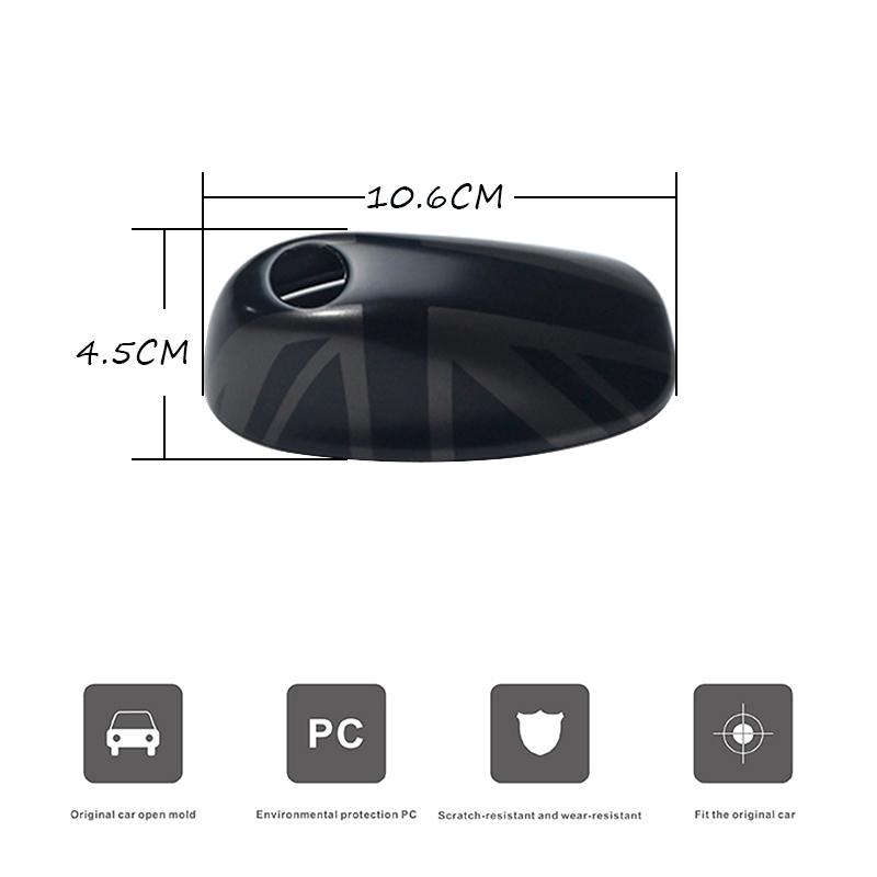 The Black Flag For Mini One Cooper S R50 R53 Hatchback Car Antenna Aerial Decoration Case Cover Sticker Auto Styling