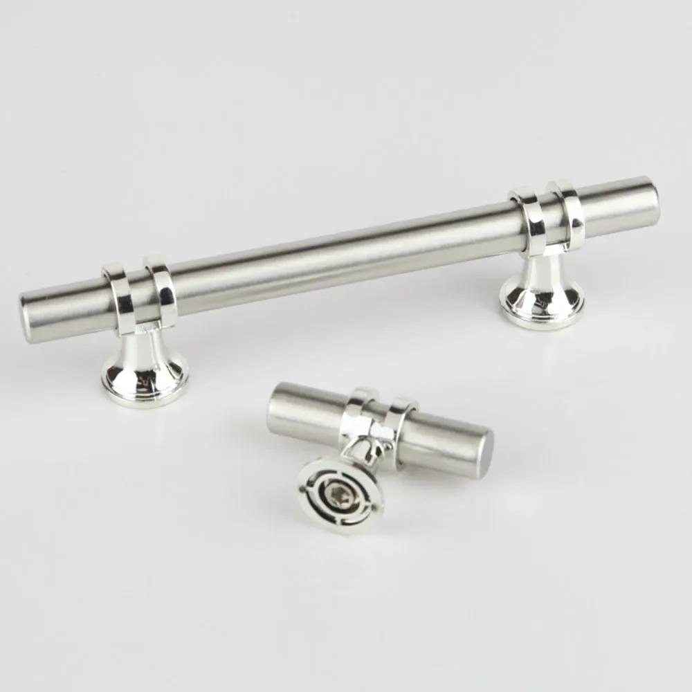5Pcs Stainless Steel Cabinet Pulls Kitchen Cabinet Handles Kitchen Cabinet Knobs Silver Cabinet Pulls Cabinet Hardware T Bar