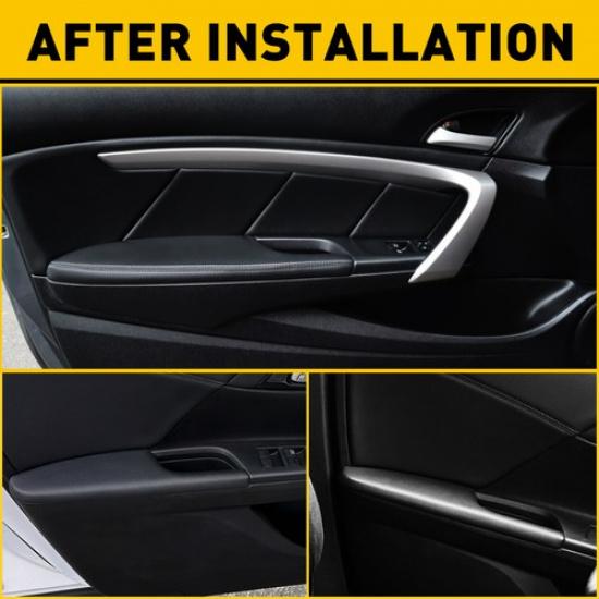 Front Driver Door Panel Armrest Leather Lid Pad for 2008-2012 Honda Accord Coupe