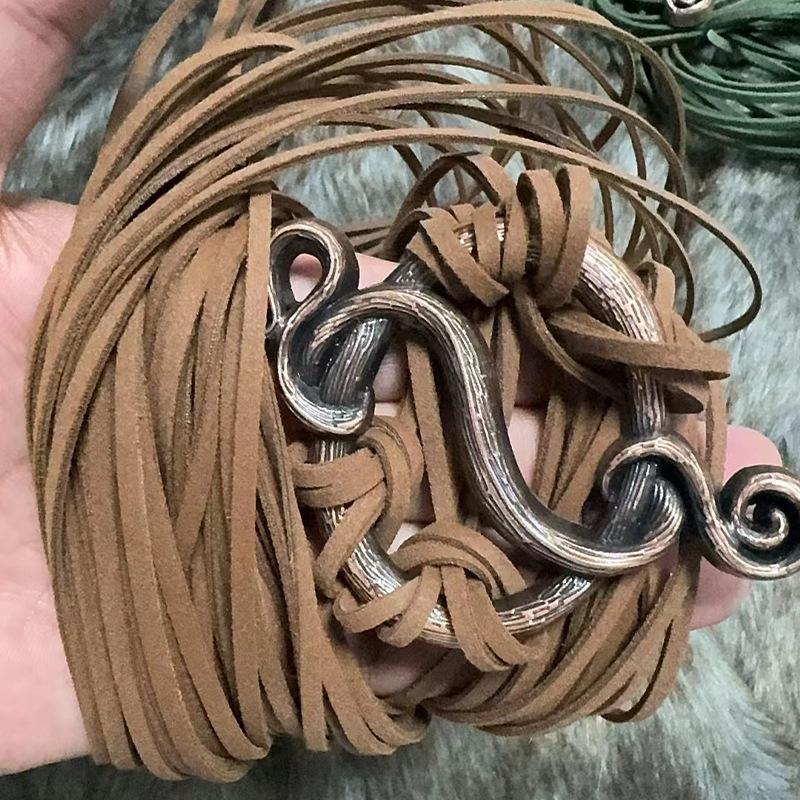 Medieval Long Rope Ring Knotted Belt For Women, Norse Witch Waist Knotted Rope Belt, Viking Renaissance Costume Accessories