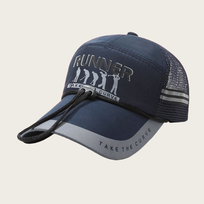 

Hat Men s 2025 New Arrival Outdoor Casual Quick-Drying Breathable Sun Protection Sun Hat Lengthened Brim Peaked Baseball Cap Navy Blue [with windproof rope] Mesh