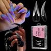 140pcs Acrylic Nail Forms Hawk Shape False Nails Fashion Nail Molds  for Halloween