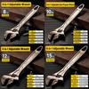Long Handle Adjustable Wrench Carbon Steel Universal Wrench Car Repair Wrench  Motorcycle Repair