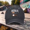 Pc Australian Flag Duckbill Cap Unisex Washed Baseball Hat Suitable for Outdoor Sports Casual Wear AustralianThemed Event