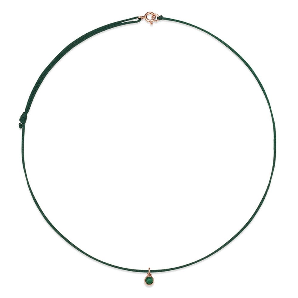 [May Birthstone Emerald] De Bon Didi Necklace Green Jdrnrws105G