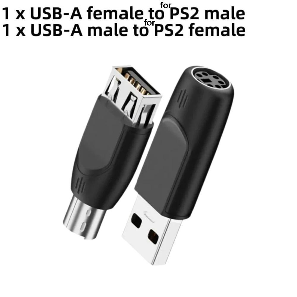 1-4PCS for PS2 To USB A/USB-C Male To Female Adapters Universal Game Console Converters for PS 2 Mouse Keyboard Laptop Connector