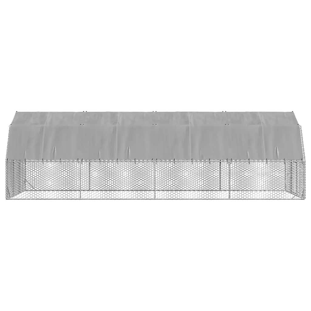 Vidaxl Gabbia con Tetto 2,5X8X2,25 M Acciaio Zincato