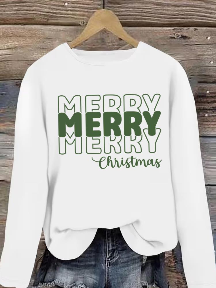 (Asian Size) style tree 90s Christmas new year Graphic Tee Women autumn winter Casual Fashion Top Clothing Print T Shirt Long Sleeve T-shirts