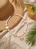 Bohemian Ocean Shell Faux Pearl Pendant Necklace Summer Beach Vacation Choker Fashion Jewelry