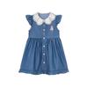 Teenie Weenie Kids Girl's Petal Collar Fly Sleeve Denim Dress