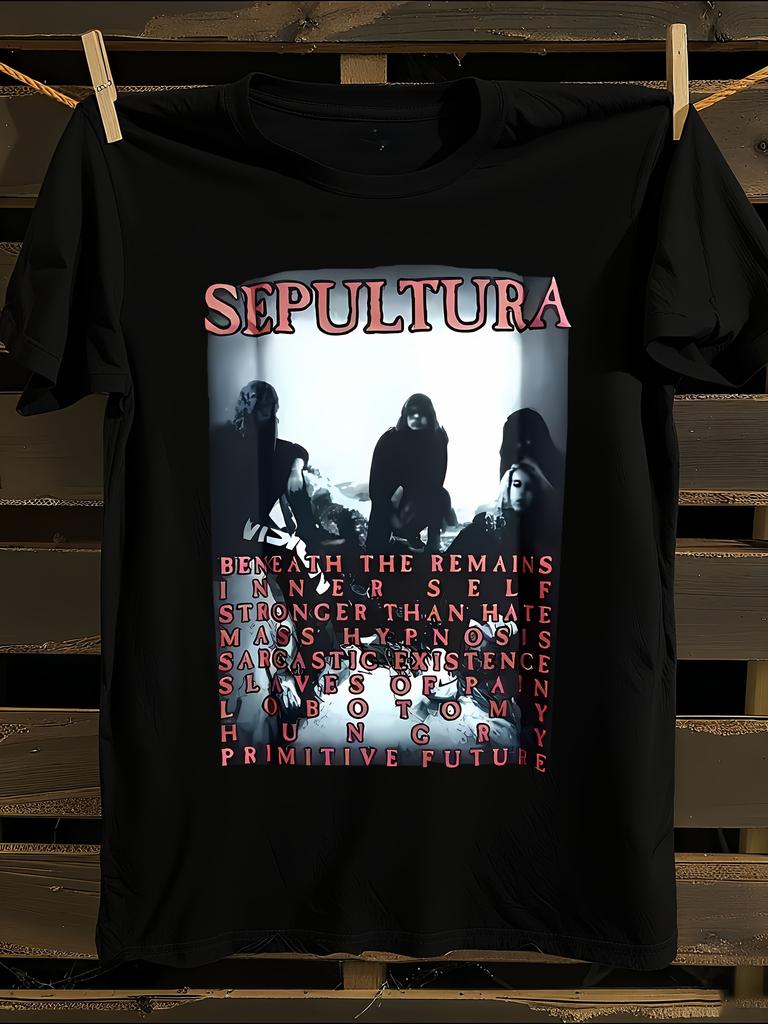 SEPULTURA Band Logo Song Lyrics Tshirt