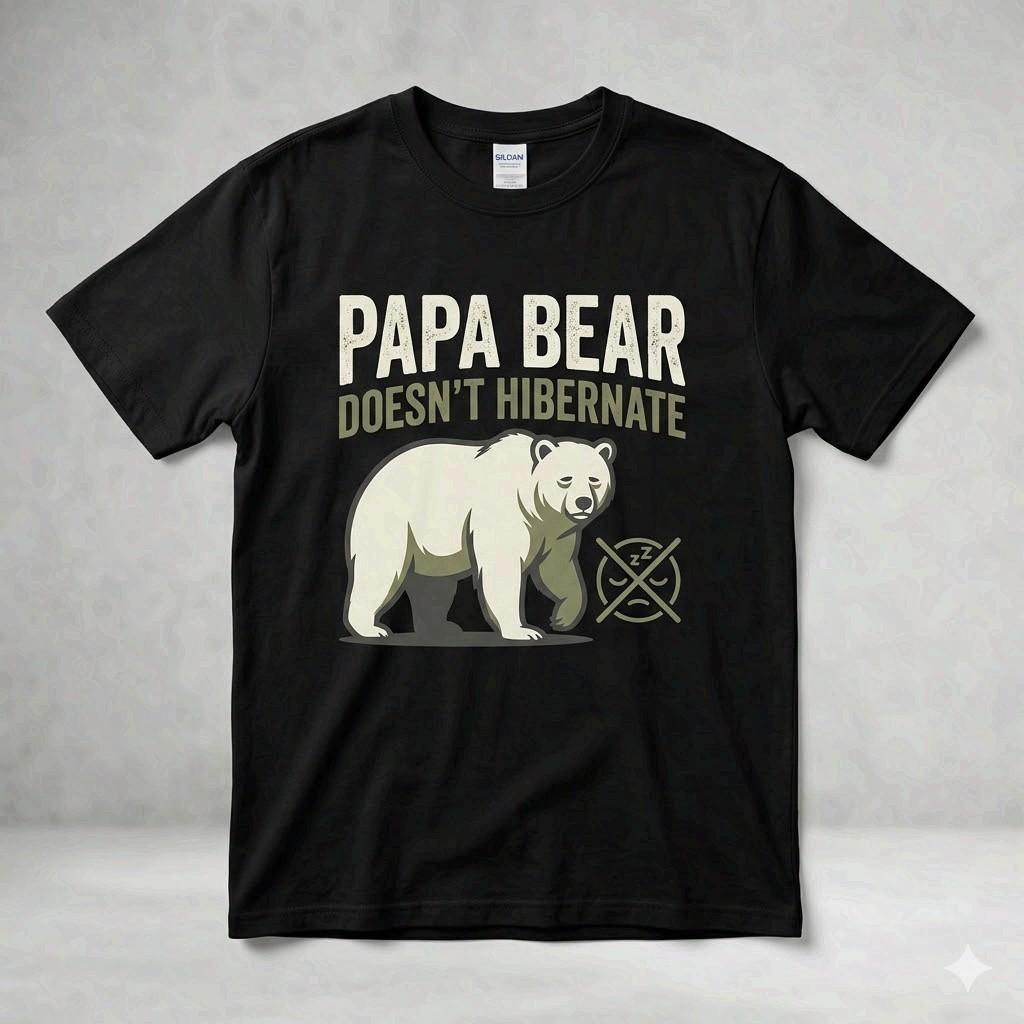 Papa Bear Doesn t Hibernate Shirt Funny Father s Day Dad Gift S