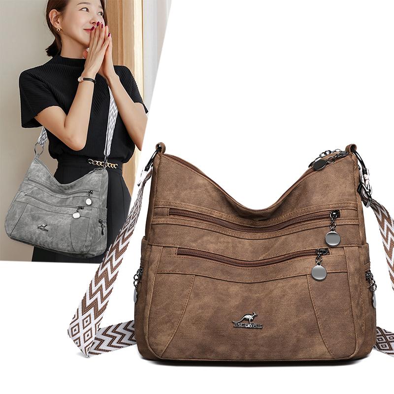 Women's Bag Fashion Mother Bag Retro Soft Leather Large Capacity Crossbody Bag
