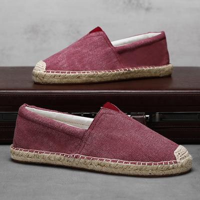 2026 Fashion Men's Fisherman Espadrilles Casual Slip-on Flats Comfortable Breathable Shoes with Durable Sole for Daily Walking