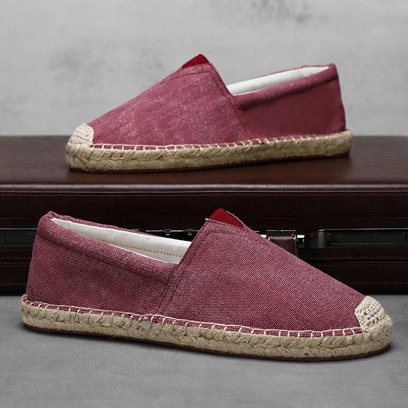 2026 Fashion Men's Fisherman Espadrilles Casual Slip-on Flats Comfortable Breathable Shoes with Durable Sole for Daily Walking