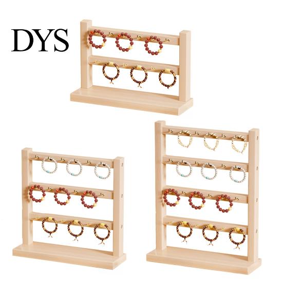 Home Jewelry Organization Wooden Organizer, Durable Display Stand, Multiple Layers Space for Trade Shows Saving Storage Rack, Necklaces Bracelets And