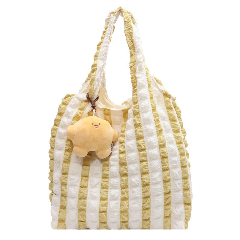 Große Kapazität Plissierte Wolken-Pufftasche Damen Schulter-Unterarmtasche Hand-Canvas-Einkaufstasche