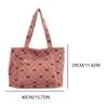 Bow Pattern Commuting Bag Corduroy Handbag Large Capacity Women Tote Bag Multi-pockets Fashion Shoulder Bag Casual Underarm Bags