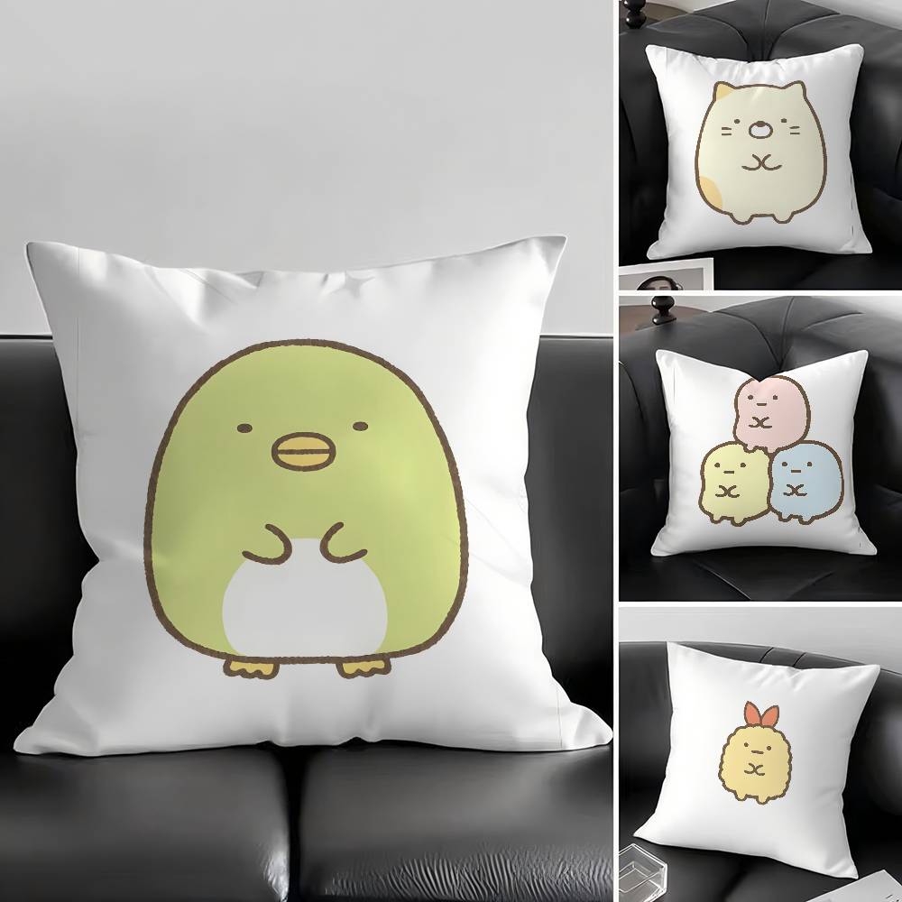 1pc Cute Cartoon Sumikko Gurashi Pillow Case Fashion Square Pillowcase Bedroom Sofa Room Ins Decoration Leisure