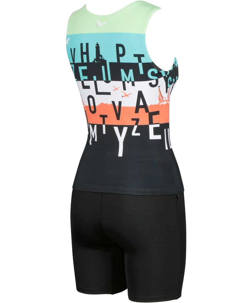 Wacoal Swimwear SWS111 Flattering Body Lines and Length Fits up to Size Plus Size Fitness Size 11 Women's Full-Shape Swimsuit, [Tummy, Back, Hips,