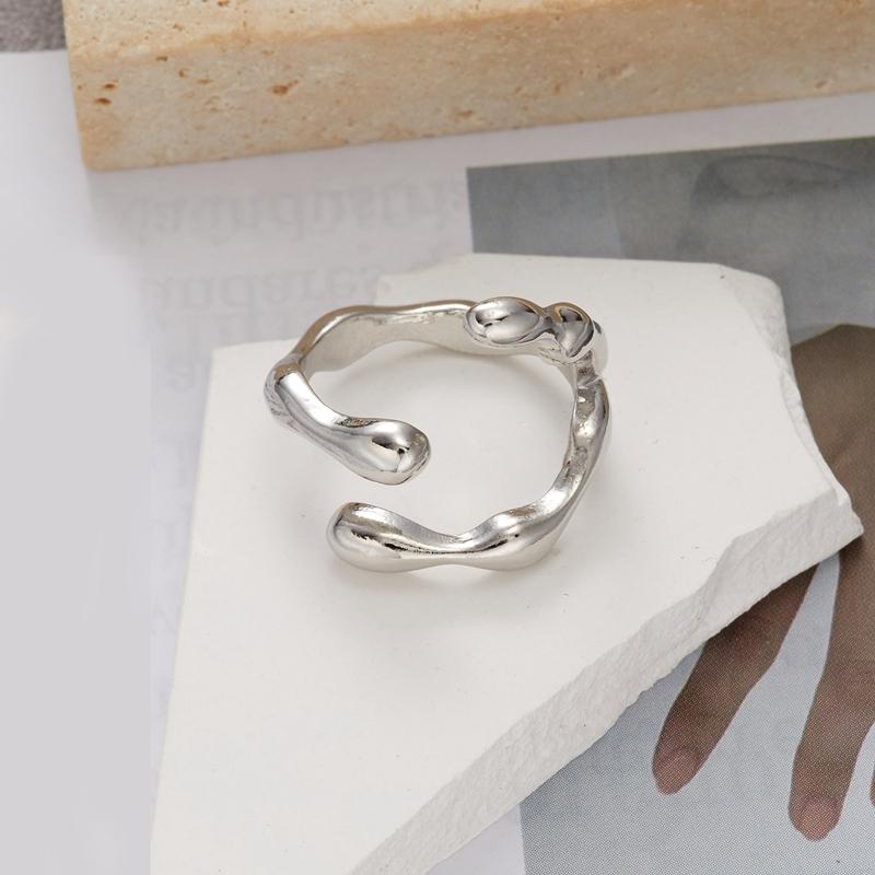 Korean Style Angel Wings Ring Adjustable Rhinestone Finger Rings For Women Silver Color Female Party Birthday Jewelry Gift