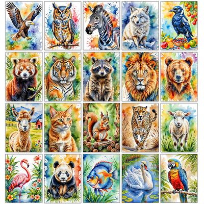 Pittura Diamante Decorazione Serie Animali Acquerello Fai da Te Full Strass Aquila Procione Mosaico Kit Punto Croce Regalo
