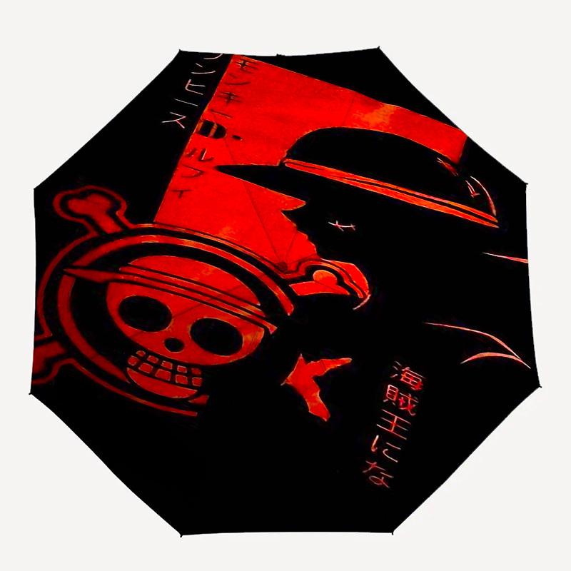 

1pc Monkey D Luffy Automatic Open Close Umbrella Windproof Canopy, Automatic Open Close Button10172