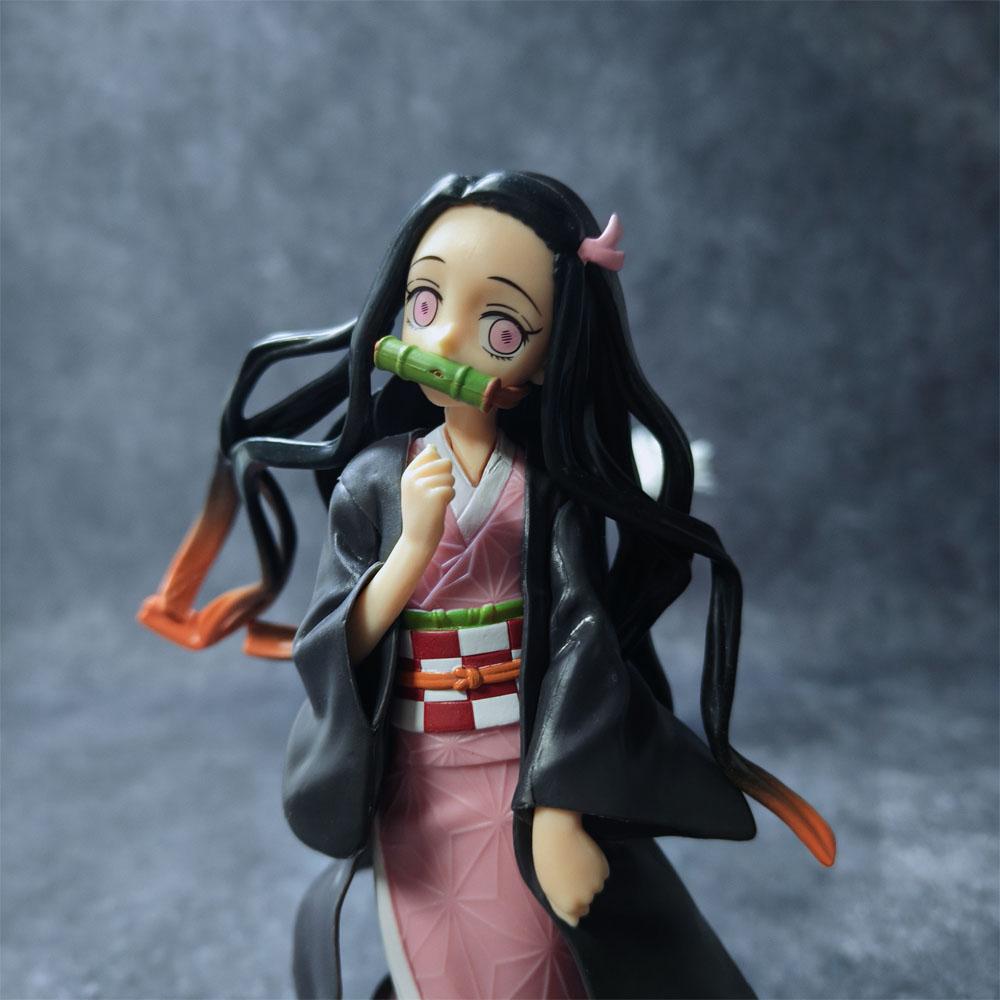 18cm Anime  Figure Kamado Nezuko Statue Model Toy Doll Collection Kids Statue Desktop Decoration Gifts