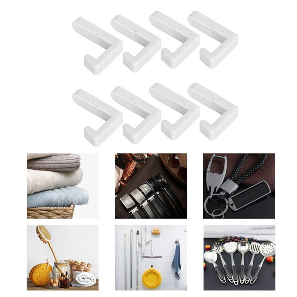 8 Set Cabinet Wall Mounted Single Robe Coat Hat Hook Towel Hanger Holder for Bathroom700W