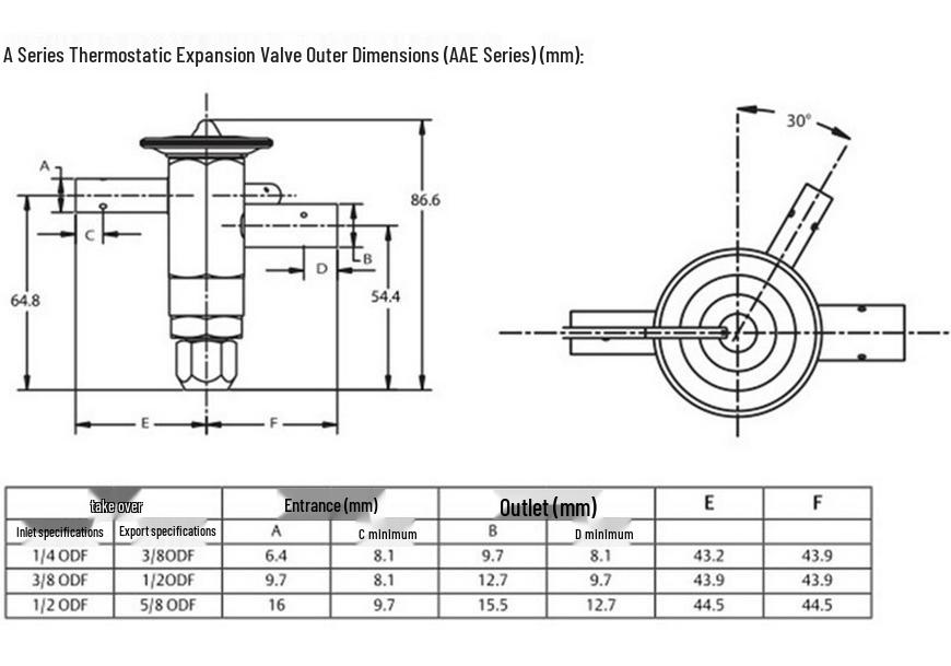 EMERSON AAE-4HCA External Balance AC Heat Pump Thermal Expansion Valve