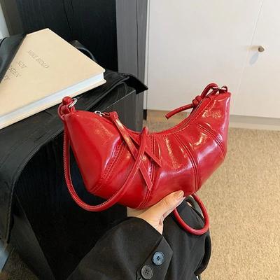 New Rising Fashion Trend In Crossbody Bags with Internal Compartments  Stitching Line  Hot Sale Women's Zipper  PU Bags