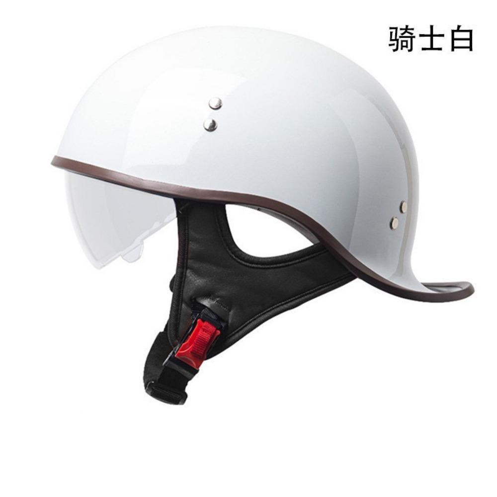 

Motorcycle retro locomotive half helmet four seasons universal electric motorcycle unisex riding helmet XL