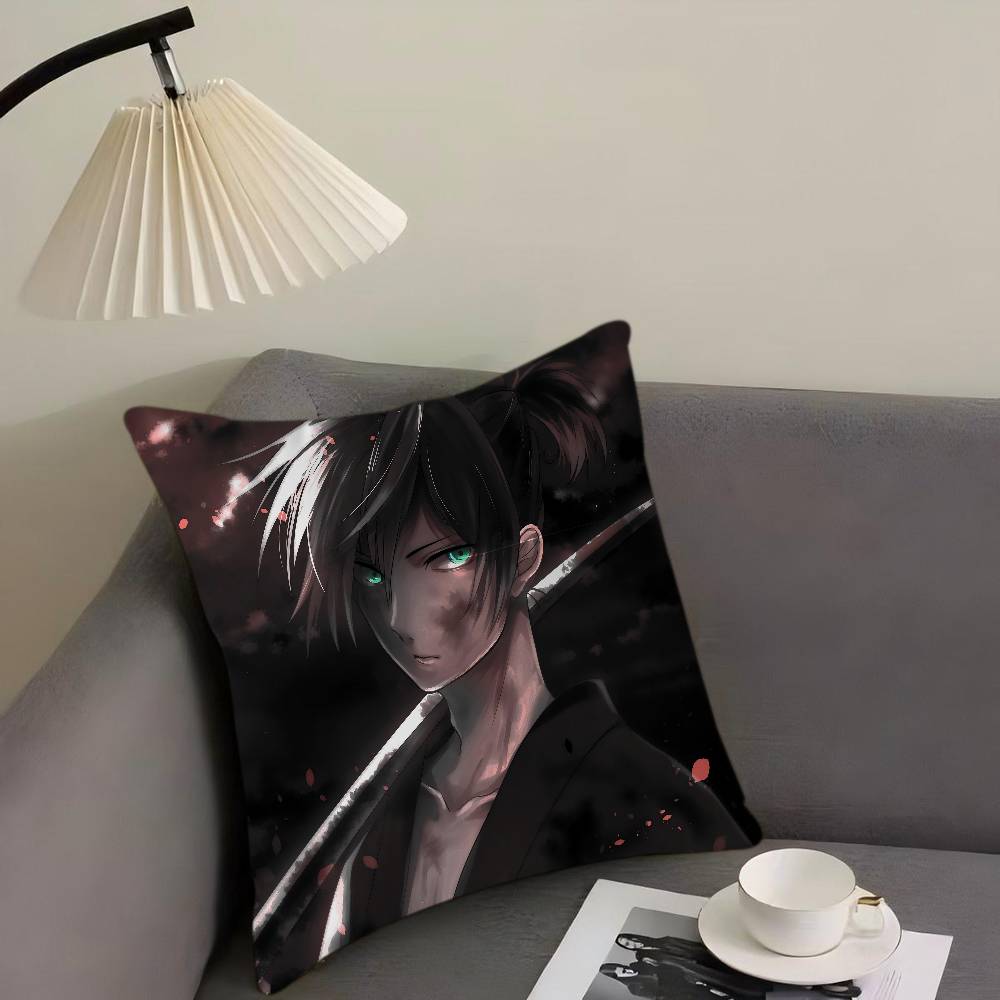 N-Noragami Cartoon Animation Office Cushion Pillowcase Car Cushion Cover45X45CM Lumbar Pillowcase Sofa Pillowcover