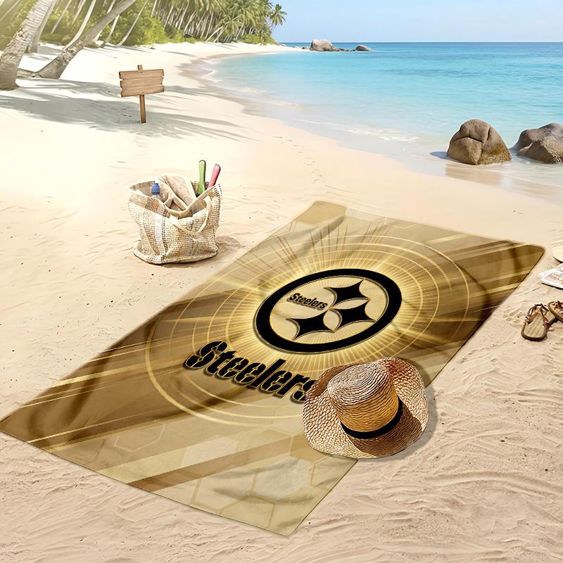 Pittsburgh Steelers Print Beach Towel Soft Portable Quick?dry Towel For Pool Summer Vacation Outdoor Sport