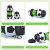 Silicone Collapsible Ball Water Bottle With Climbing Buckle, Drop And Leak Proof Outdoor Sports Mug, Black & White Soccer Style