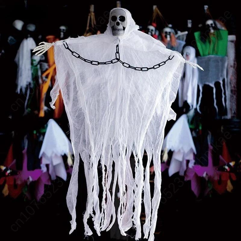 1/2/4PCS Halloween Decoration Hanging Ghosts Skeletons Gauze Haunted House Doorway Horror Props for Party Scary Decor Use