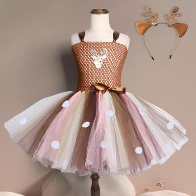 Elk with Headband Suit Skirt Brown 6-7Y
