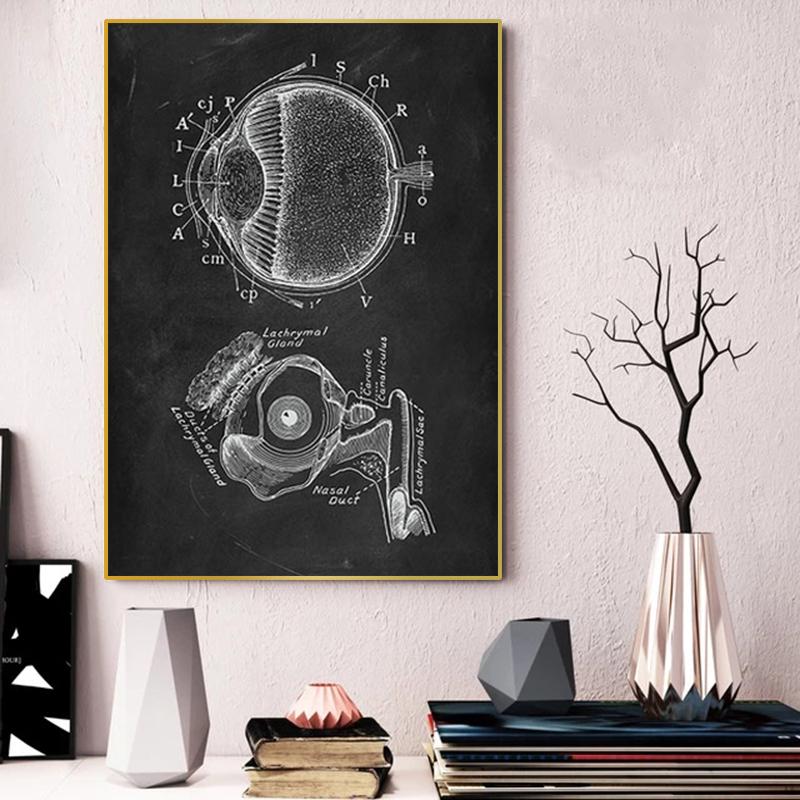Human Musculoskeletal Heart Anatomy Skeleton Poster Canvas Painting and Printmaking Home Room Painting Decorative Art No Frame