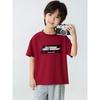 Children's Pure Cotton Short-Sleeve T-Shirt for Middle and Older Kids, Summer Unisex Youth Letter Print Clothing, Half-Sleeve Trendy Cool Base Shirt