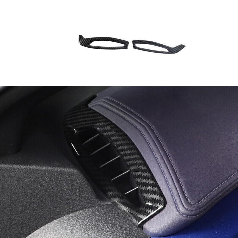 For Toyota CHR CH-R 2018-2022 ABS Carbon Fiber Dash L&R AC Air Outlet Vent Trim